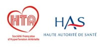 Logo Société Francaise d'Hypertension Artérielle & logo de la Haute Autorité de Santé